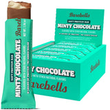 Barebells chocolate con menta suave, frente del empaque, snack proteico para iniciar el día.