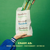 Barebells barrita proteica suave Banana Caramel, ideal para desayuno rápido en cualquier lugar
