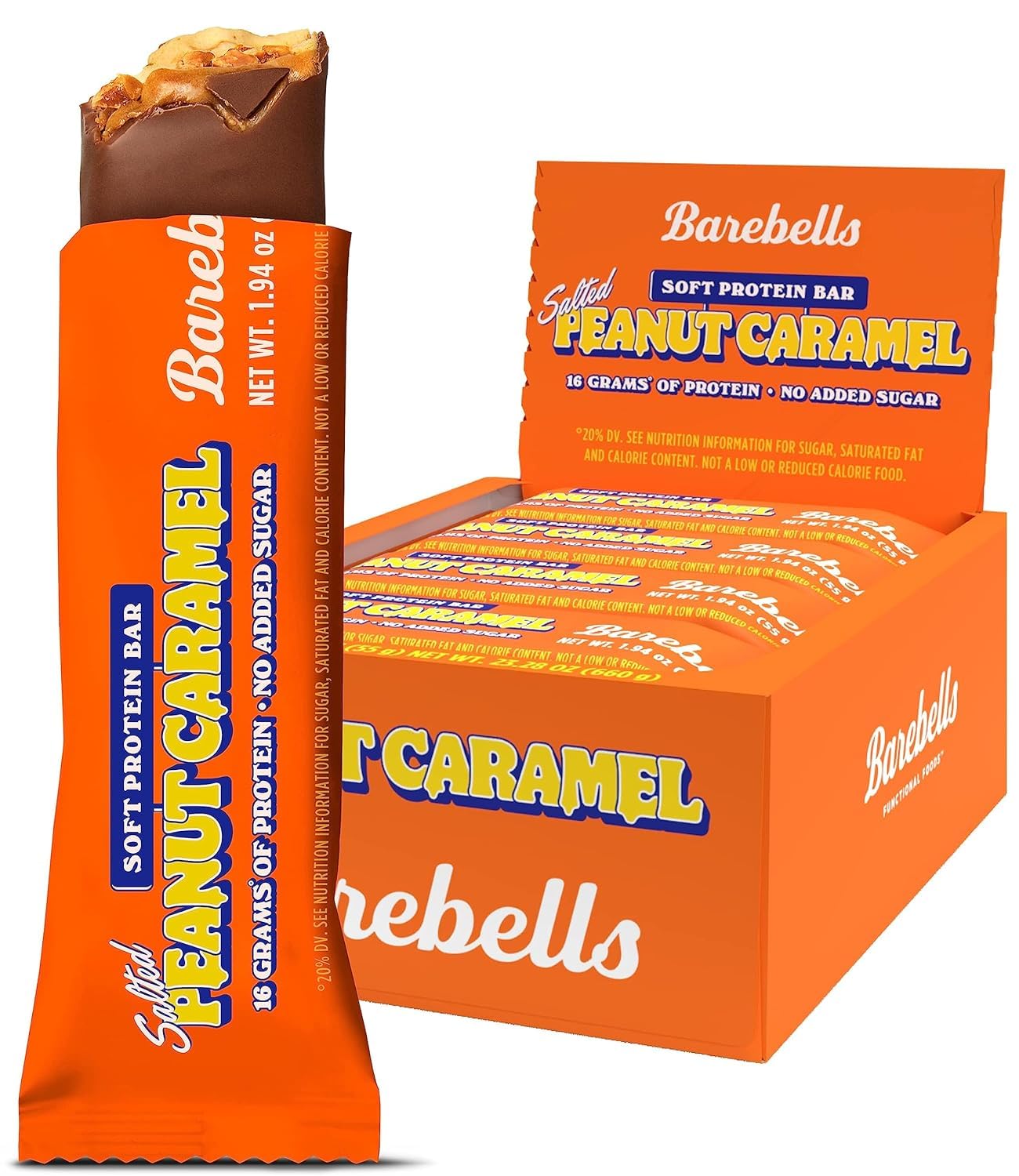 Barebells barrita proteica suave con cacahuete salado y caramelo, snack delicioso