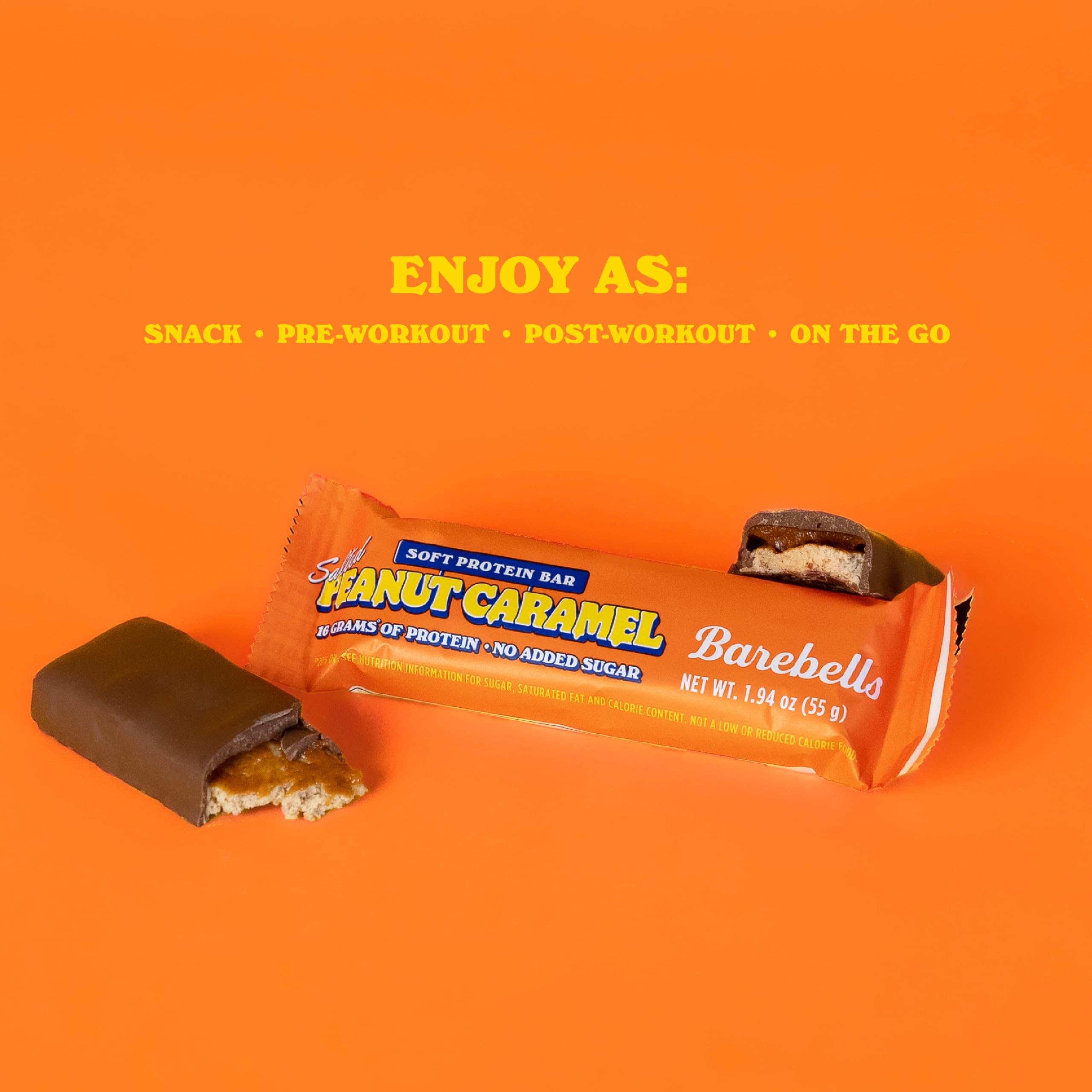 Barebells tentempié para entrenamiento con sabor cacahuete y caramelo