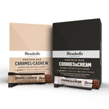 Barebells Caramelo con Anacardo barra entera, snack proteico para merienda rápida