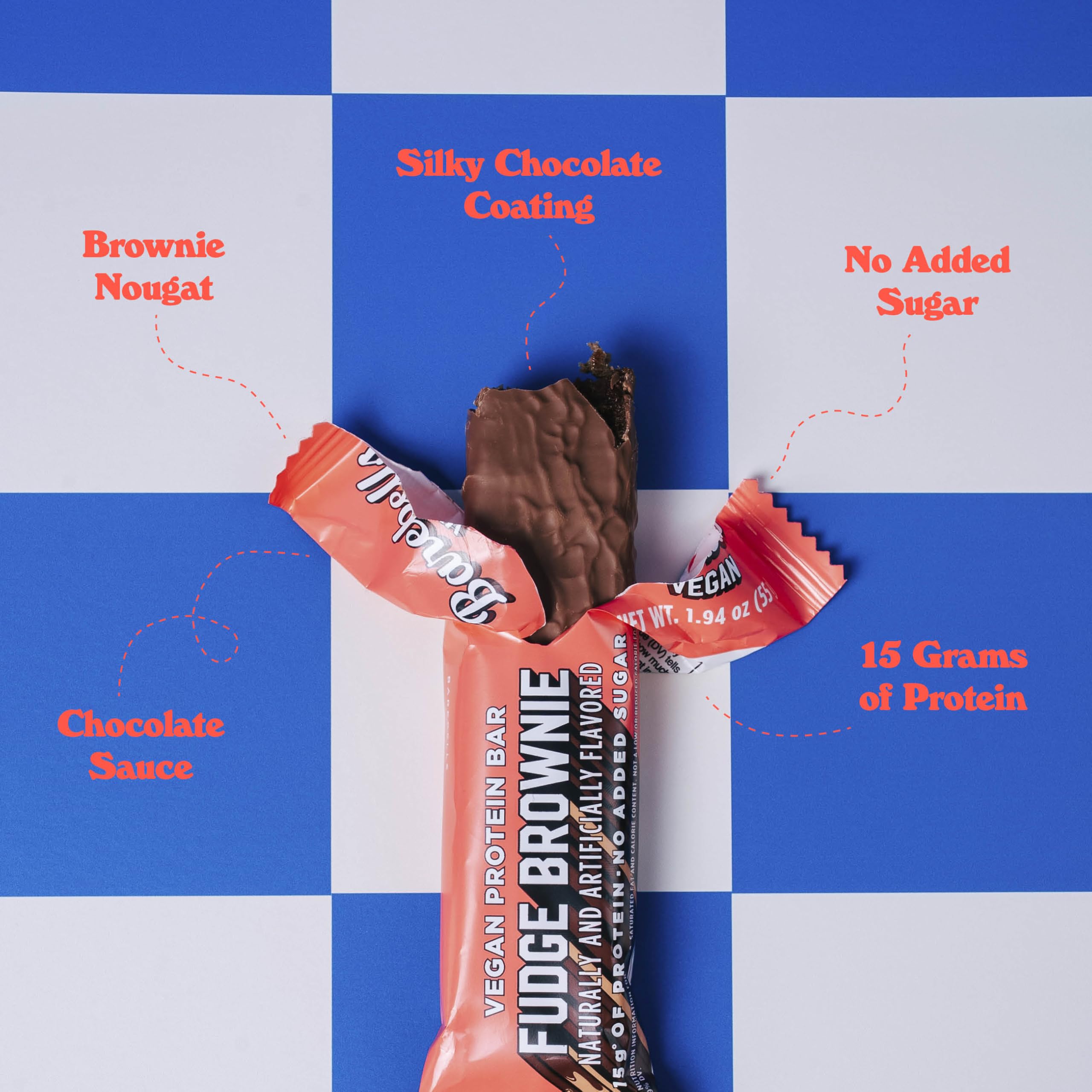 Sabor chocolateado Barebells Fudge Brownie para snack post entreno.
