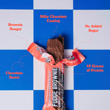 Sabor chocolateado Barebells Fudge Brownie para snack post entreno.