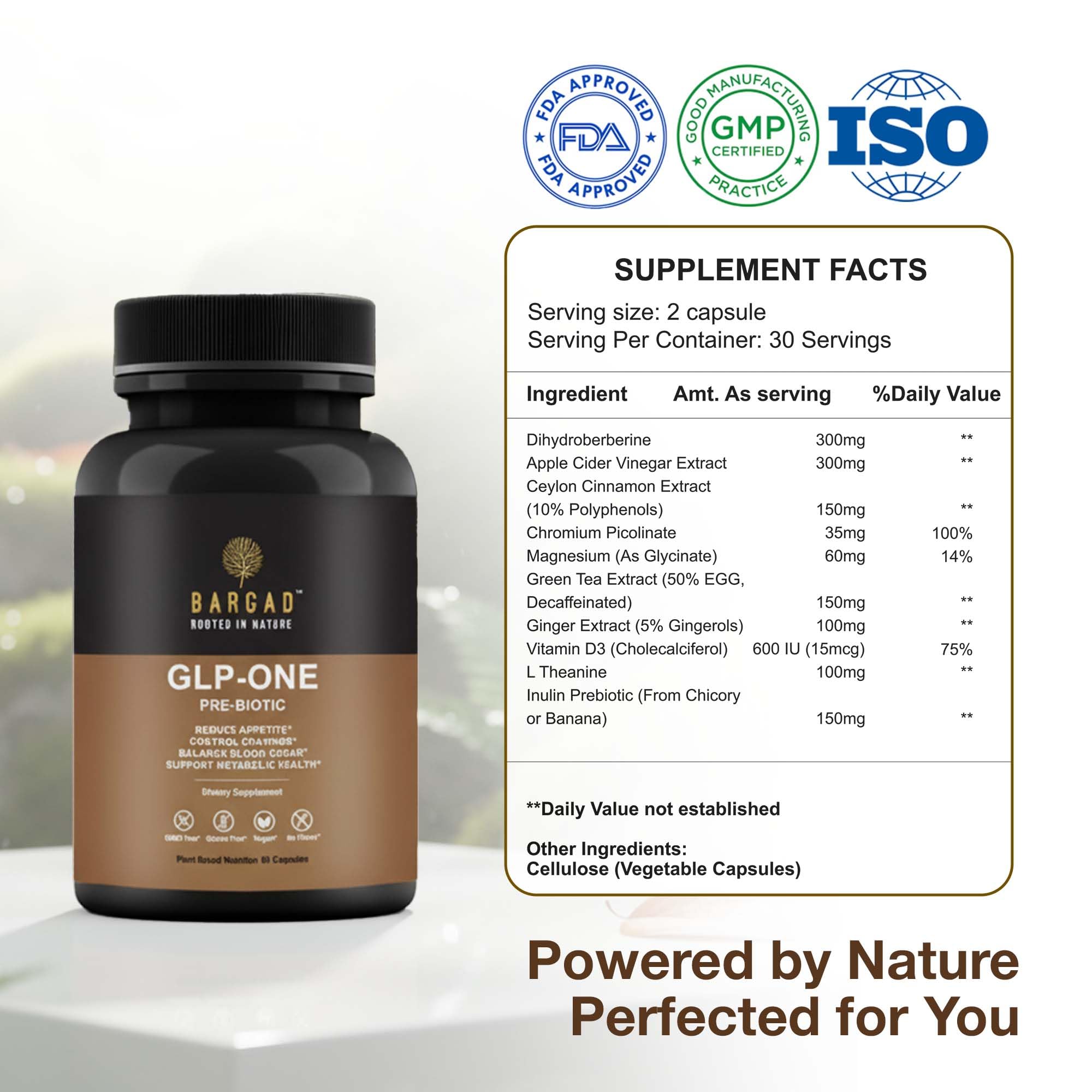 Bargad GLP-ONE no contiene colorantes artificiales para un uso consciente.