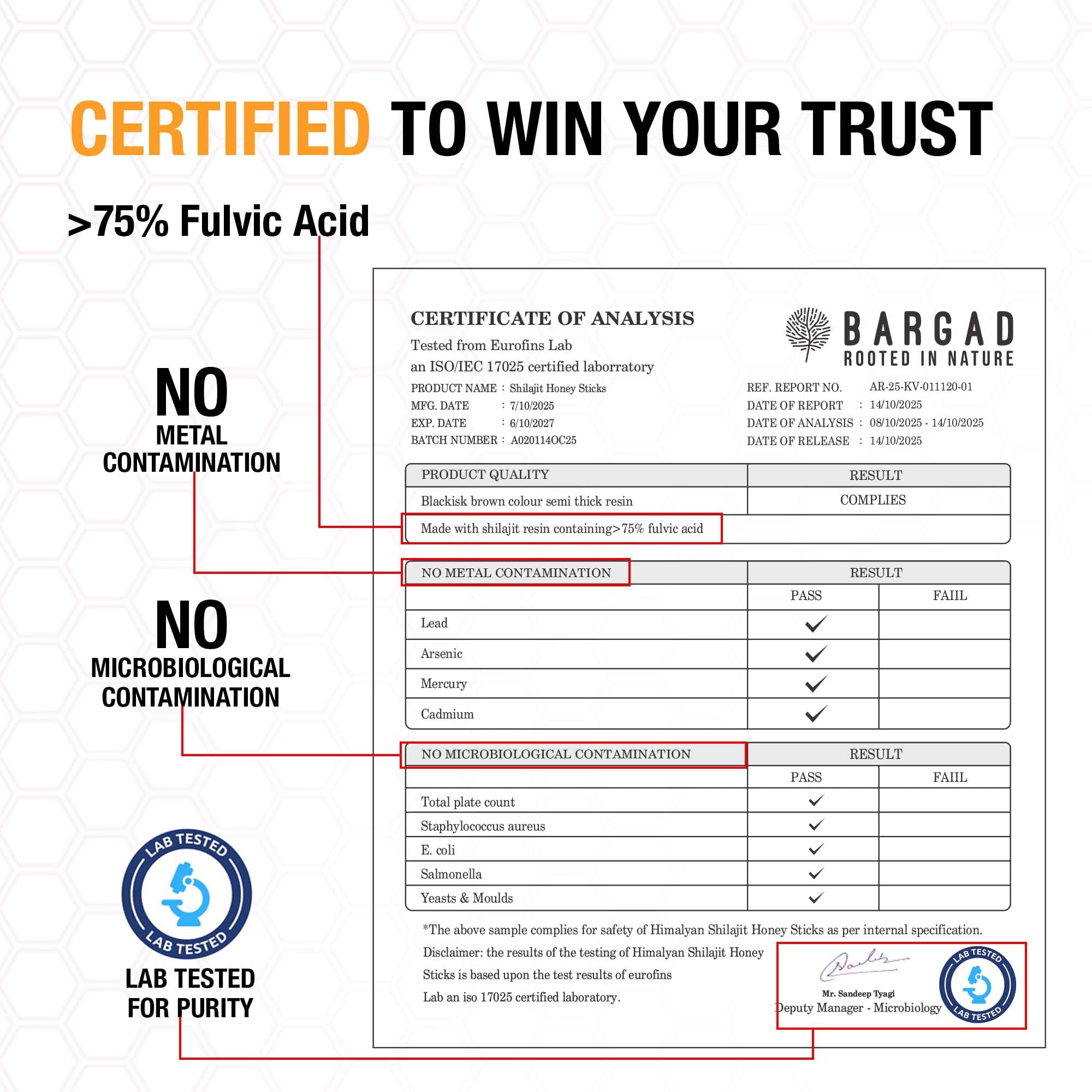 Bargad shilajit miel safrán para apoyo inmunológico suave.