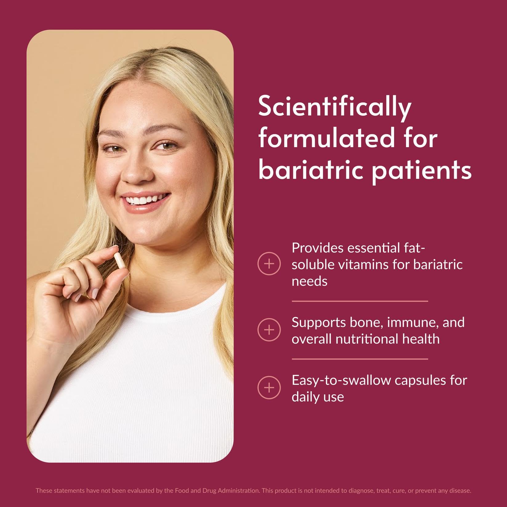Bariatric Advantage botella ADEK: envase práctico para consumo diario.