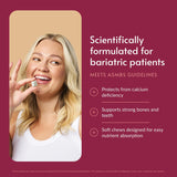 Bariatric Advantage Calcium Citrato D3, 500 mg, 500 UI, masticables y fáciles de digerir
