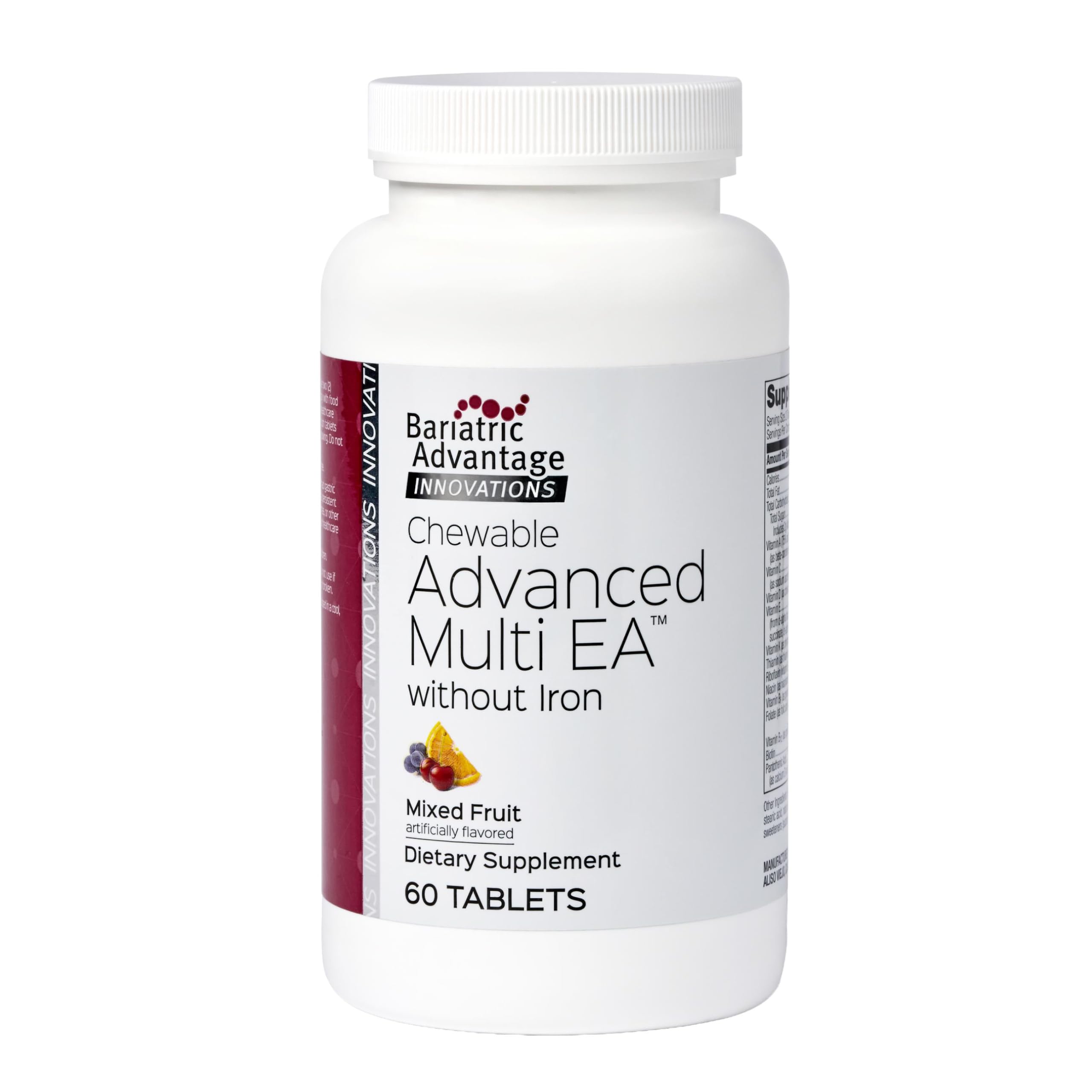 Bariatric Advantage empaque frontal destaca la fórmula avanzada para nutrientes.