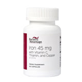 Hierro 45 mg de Bariatric Advantage en cápsulas para mejor absorción y uso diario