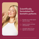 Bariatric Advantage Hierro 18 mg, textura suave, digestión cómoda.