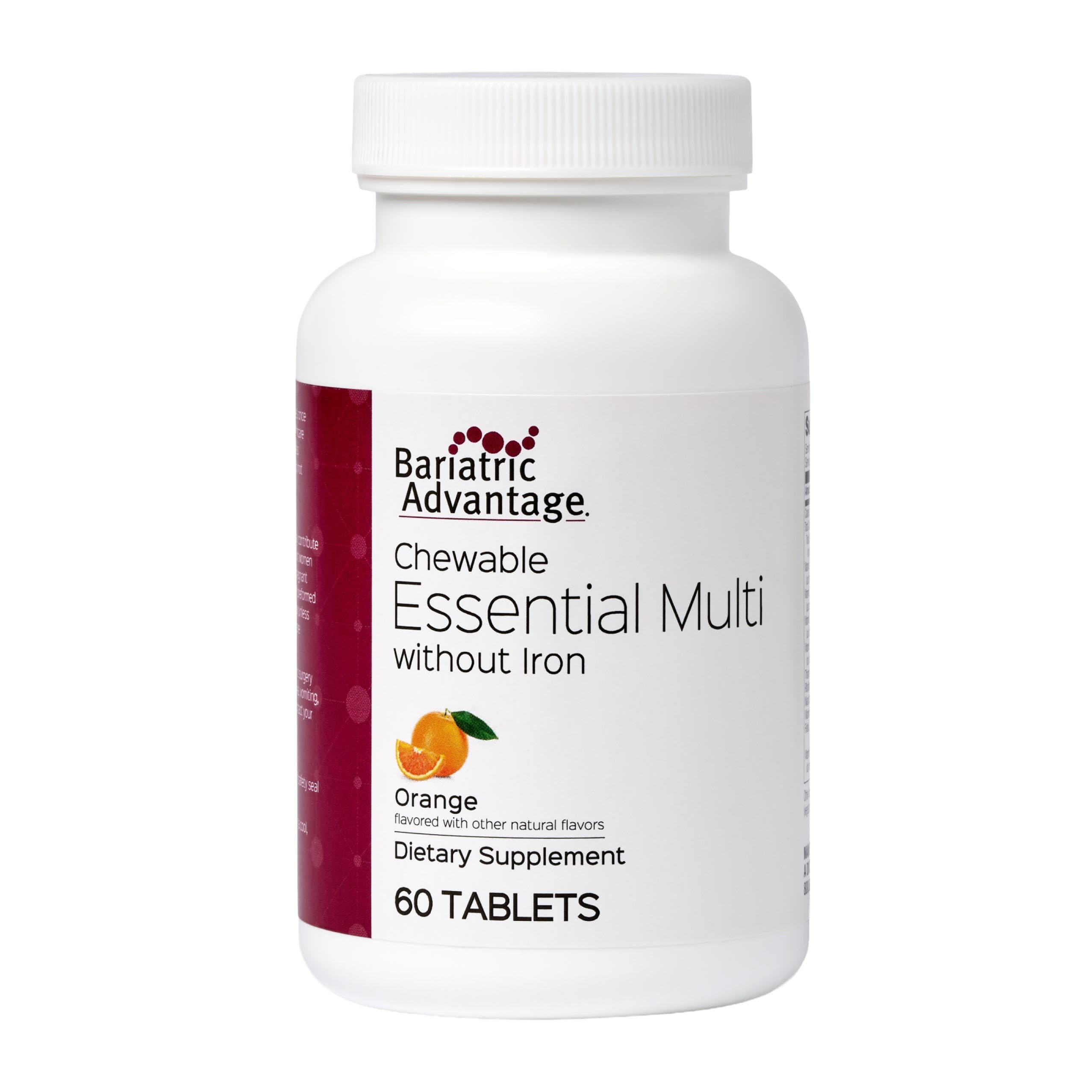 Bariatric Advantage multivitamínico masticable sabor naranja para apoyo diario de nutrientes.