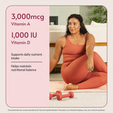 Bariatric Advantage Multi Sin Hierro, cápsulas sobre mesa para almacenamiento.