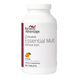 Bariatric Advantage multivitaminas masticables sabor naranja, bote de 180 dosis para uso diario.