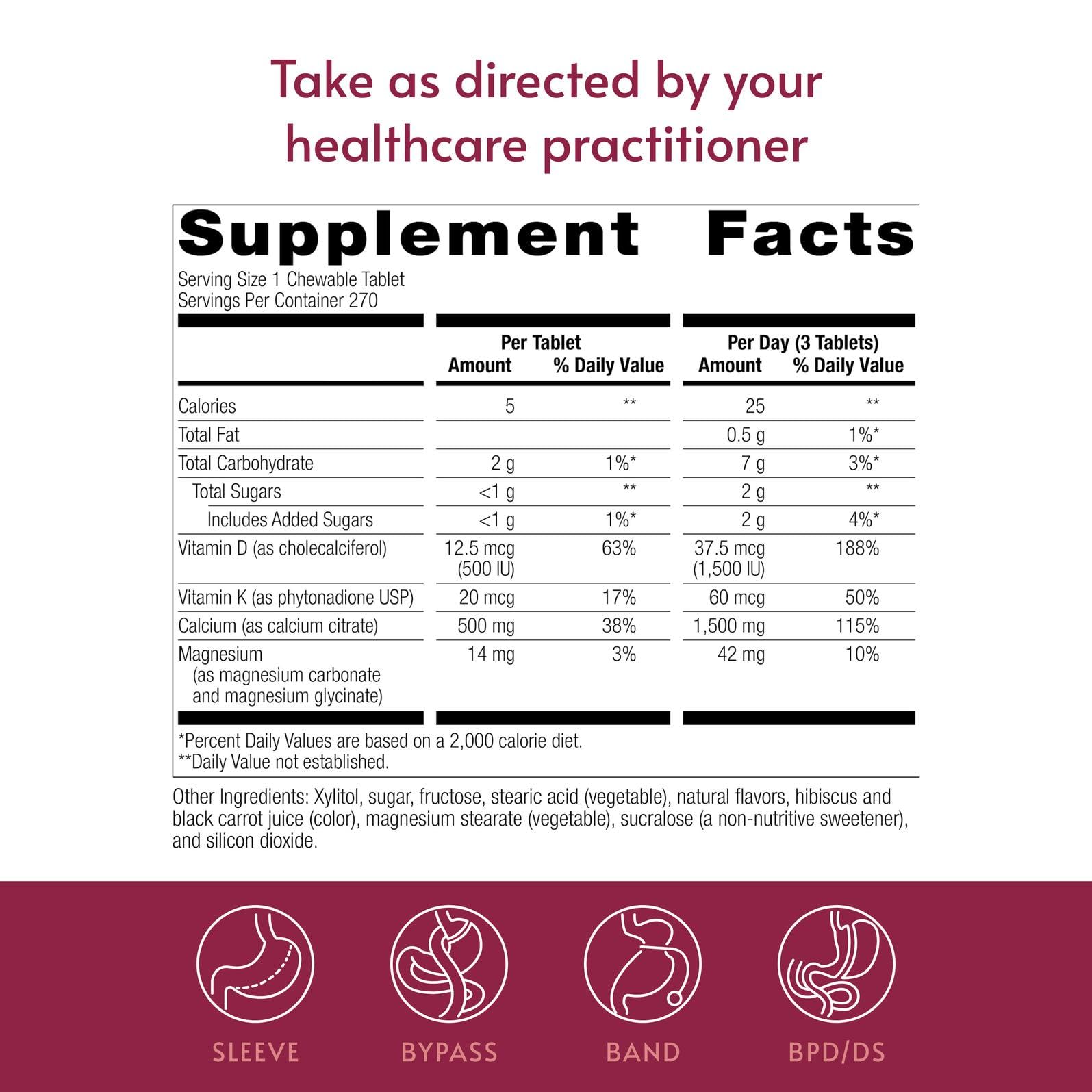Bariatric Advantage vitamina K y magnesio para bienestar general