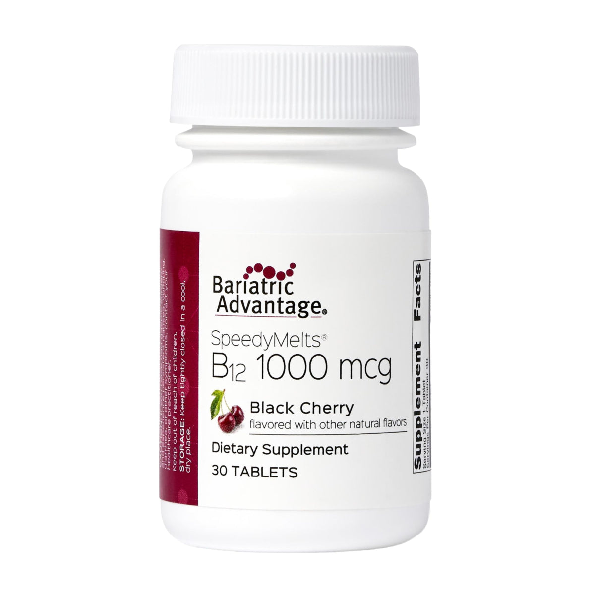 Bariatric Advantage Speedy Melts sabor cereza negra, disolución rápida en la lengua