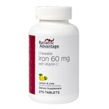 Bariatric Advantage tableta hierro 60 mg sabor limón lima, consumo diario agradable