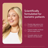 Bariatric Advantage tableta hierro carbonilo 60 mg sin sabor, útil para bypass gástrico