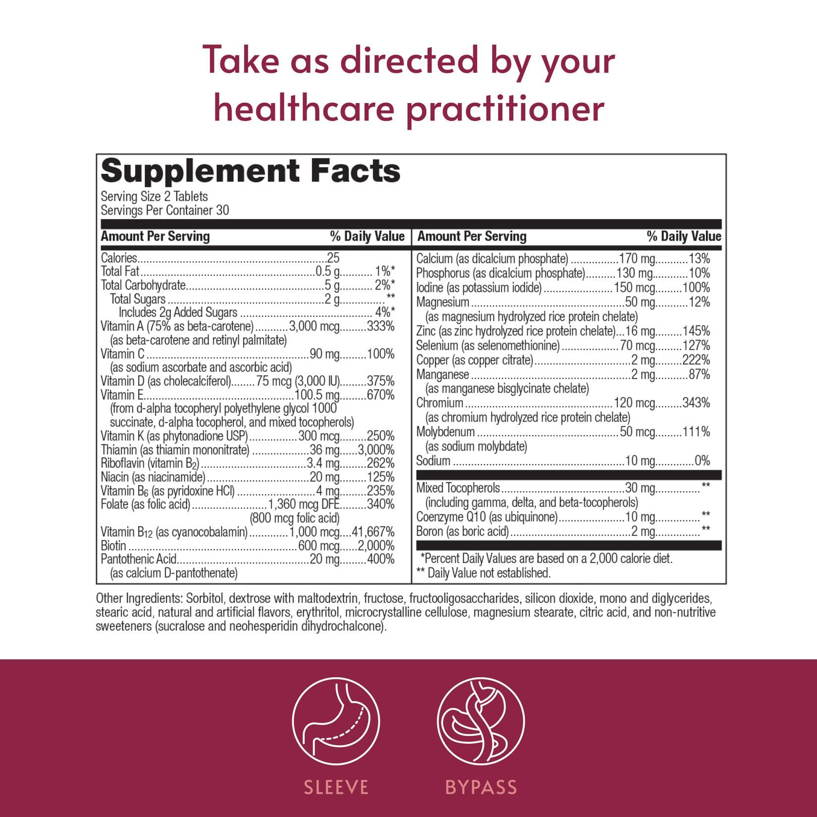 Tecnología micelar Bariatric Advantage mejora la absorción de vitaminas liposolubles.