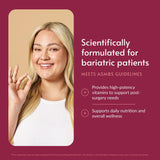 Bariatric Advantage Ultra Multi Sin Hierro: dosis divididas para adherencia diaria.