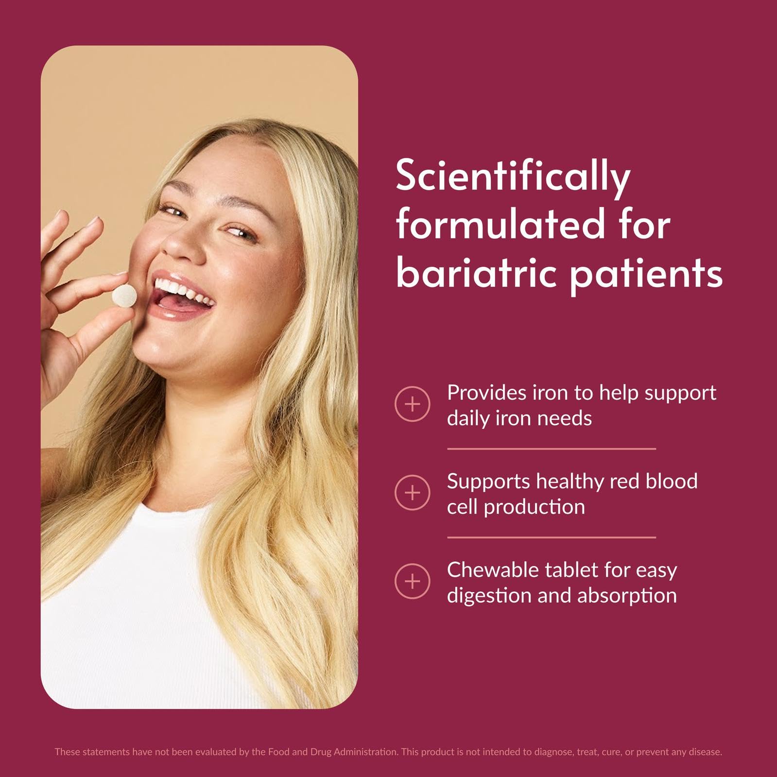 Bariatric Advantage Vitamina C 60 mg: posible apoyo para la absorción de hierro