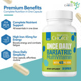 Cápsula Bariatric Choice fácil de tragar para rutina diaria