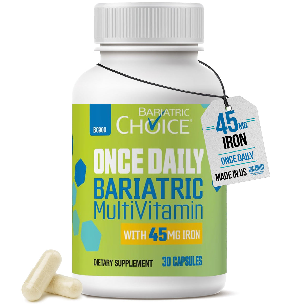 Bariatric Choice dosis diaria: cierre de botella para uso diario cómodo