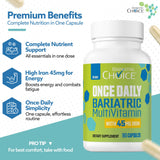 Bariatric Choice: 22 nutrientes clave para la dieta posquirúrgica.