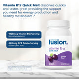 Bariatric Fusion B12 melts con ácido fólico para apoyo diario