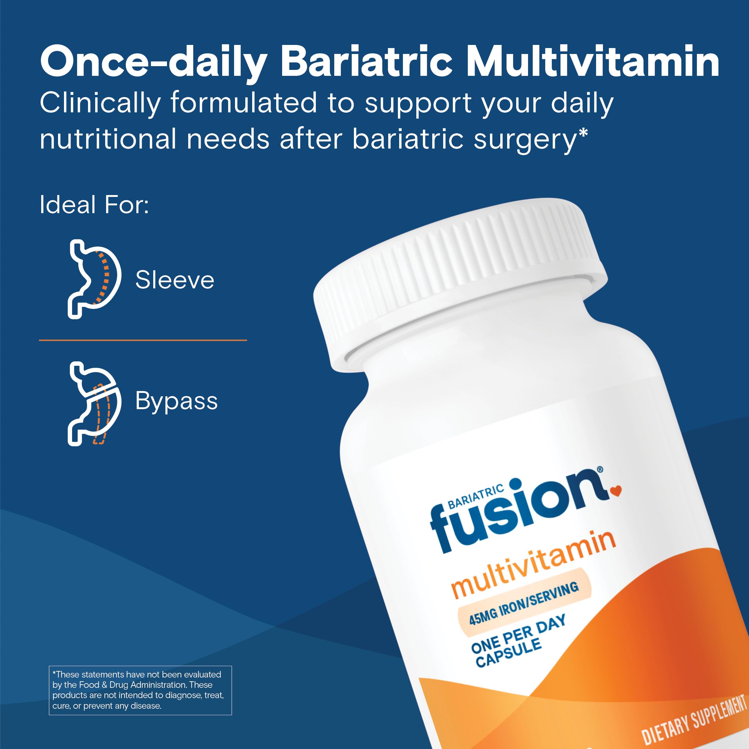 Bariatric Fusion botella de 30 días para un suministro estable.