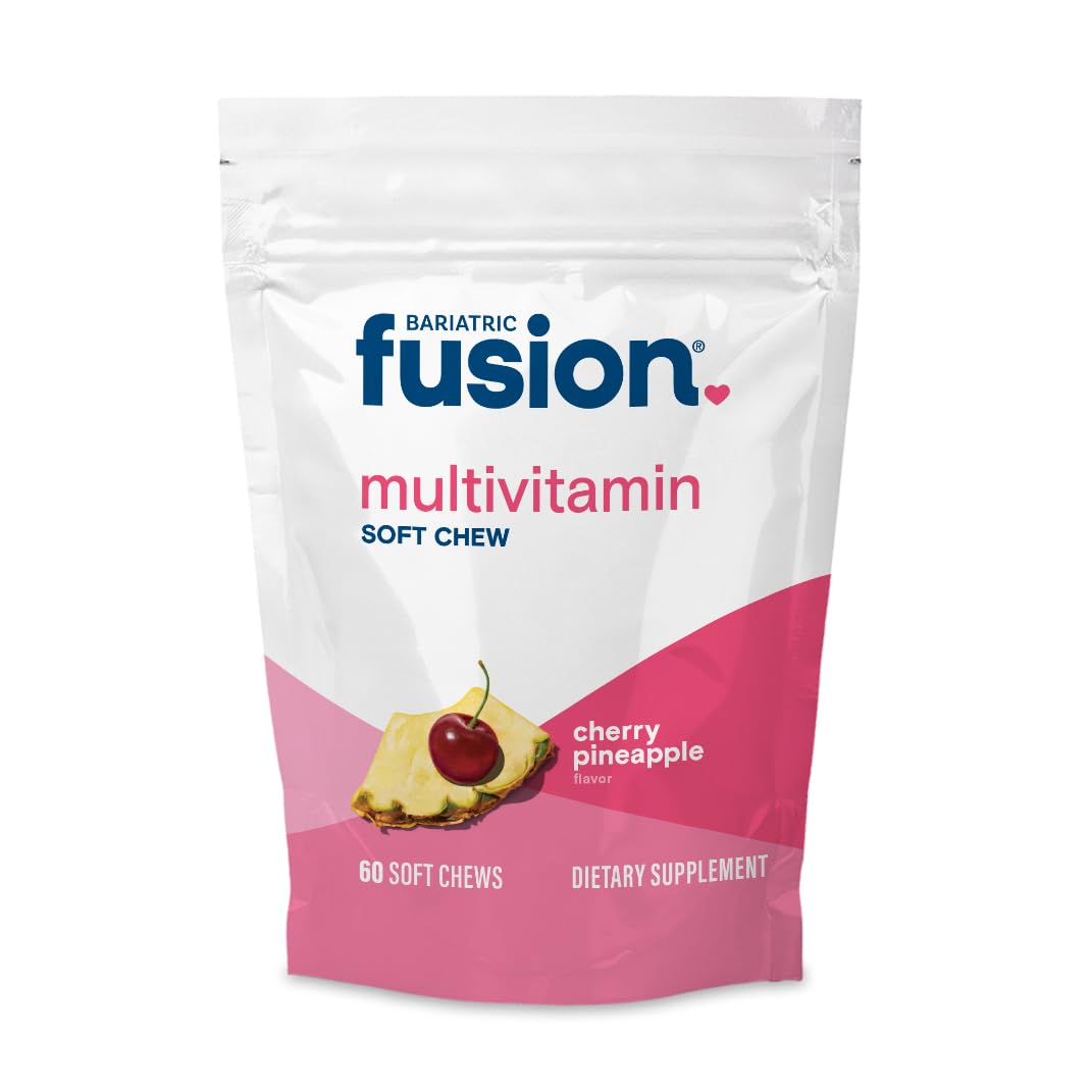 Bariatric Fusion Multivitaminico masticable sabor cereza-pina, ideal postquirúrgico