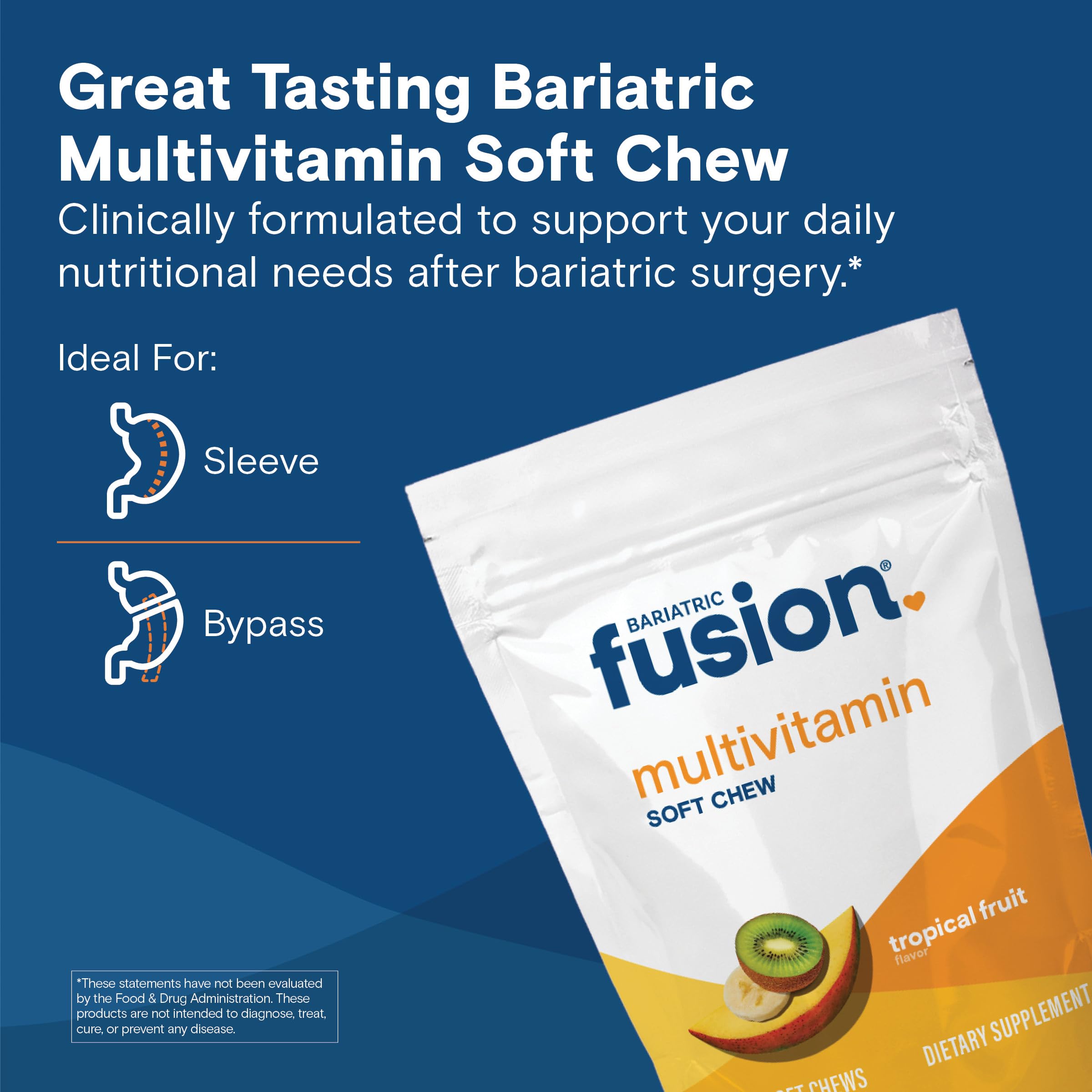 Bariatric Fusion multivitamínico suave, textura suave para consumo diario posquirúrgico.