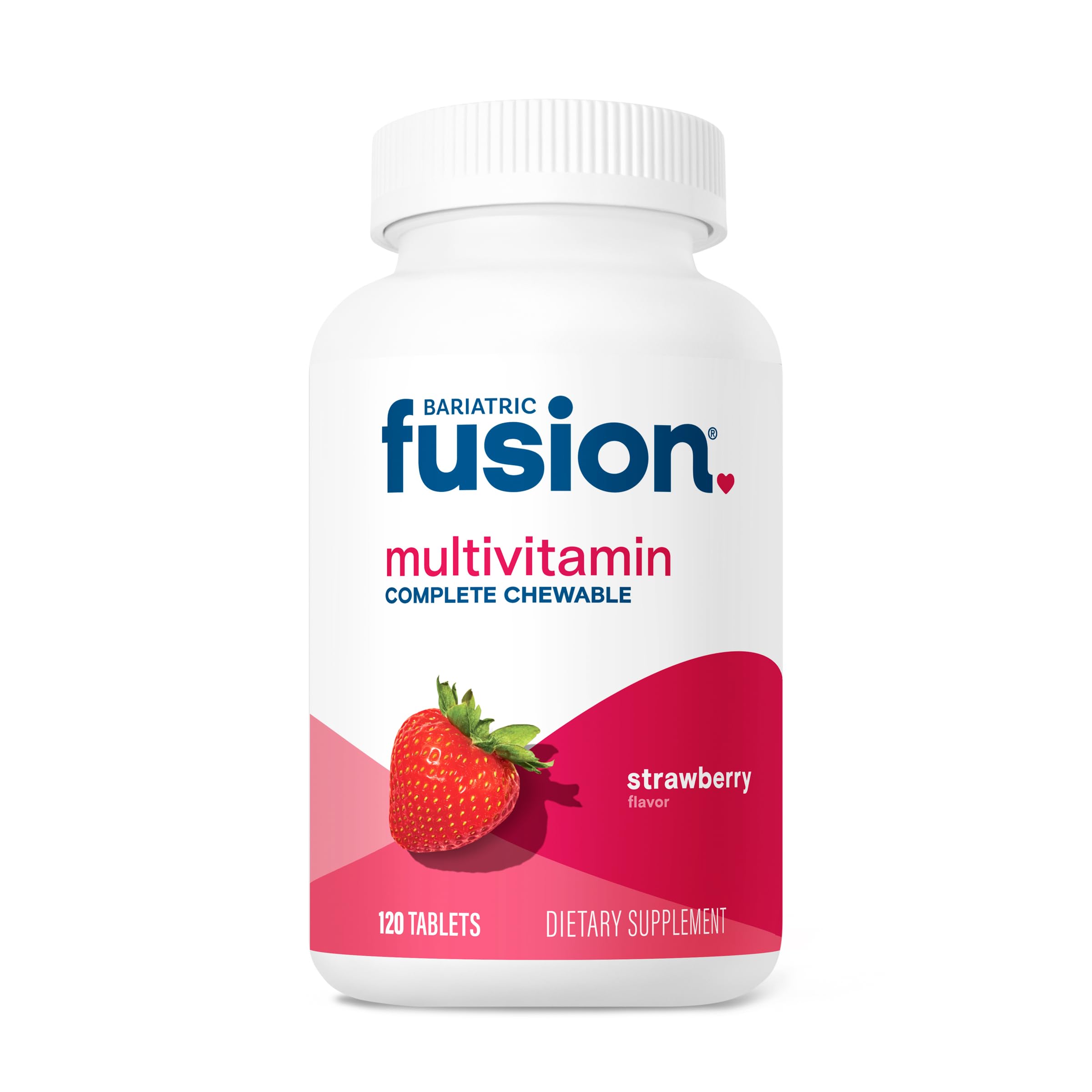 Bariatric Fusion multivitaminos masticables fresa envase: formato práctico para consumo diario