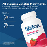 Bariatric Fusion multivitaminos masticables fresa tabletas: dosis diaria para apoyo nutricional