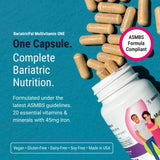 BariatricPal Multivitamin One: cápsula fácil de tragar para uso diario.