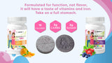 BariatricPal Multivitamin ONE, sabor mora mixto, fácil de consumir.