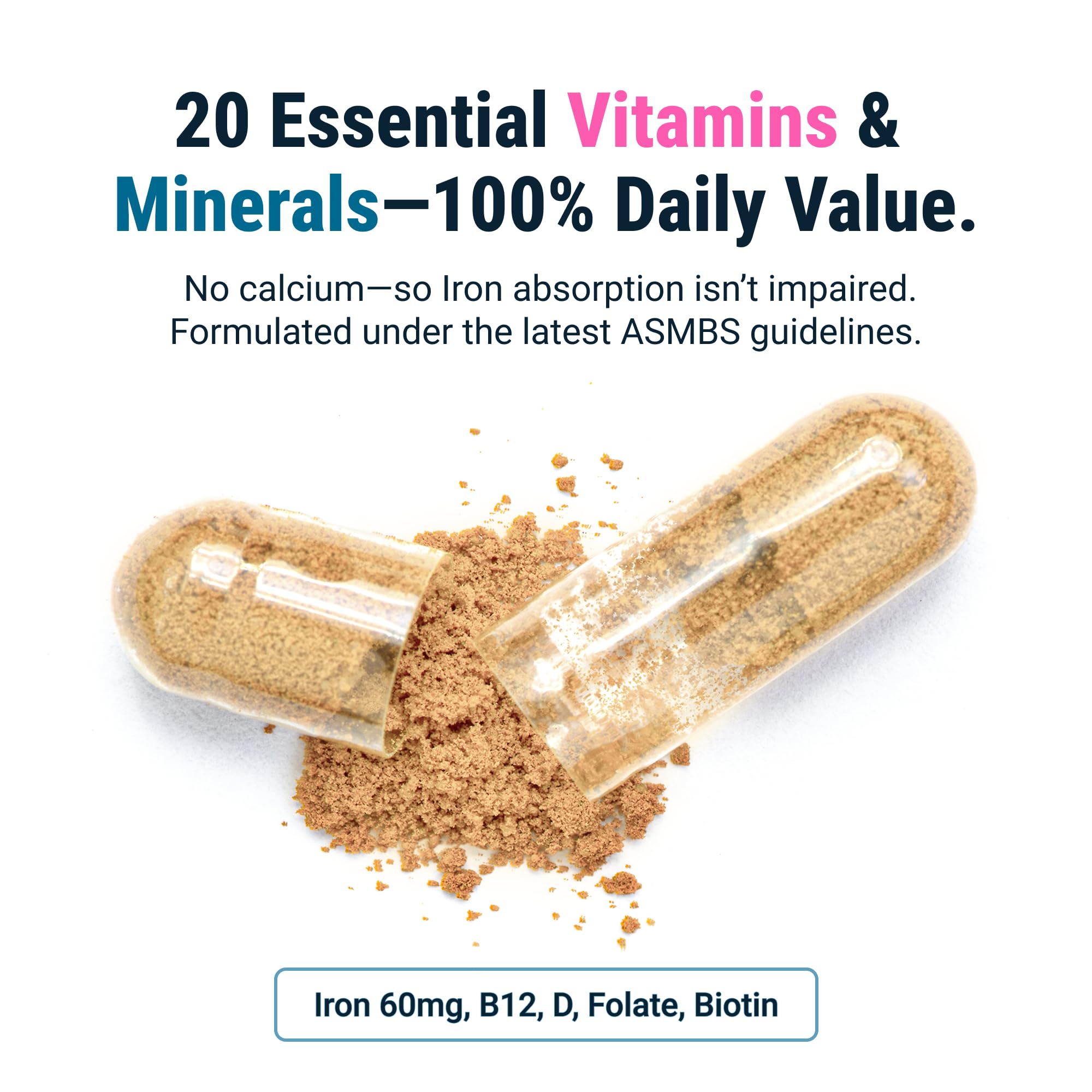 BariatricPal Multivitamin One: etiqueta de vitamina D para bienestar diario.