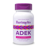 Barimelts ADEK, tabletas melt con sabor fresa natural, fácil de tomar tras cirugía bariátrica.