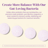 BariMelts Probiótico 5 mil CFU Bacillus coagulans, soporte digestivo