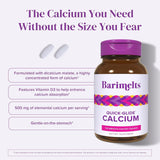 Barimelts Quick-Glide Calcium con vitamina D para apoyar la absorción.