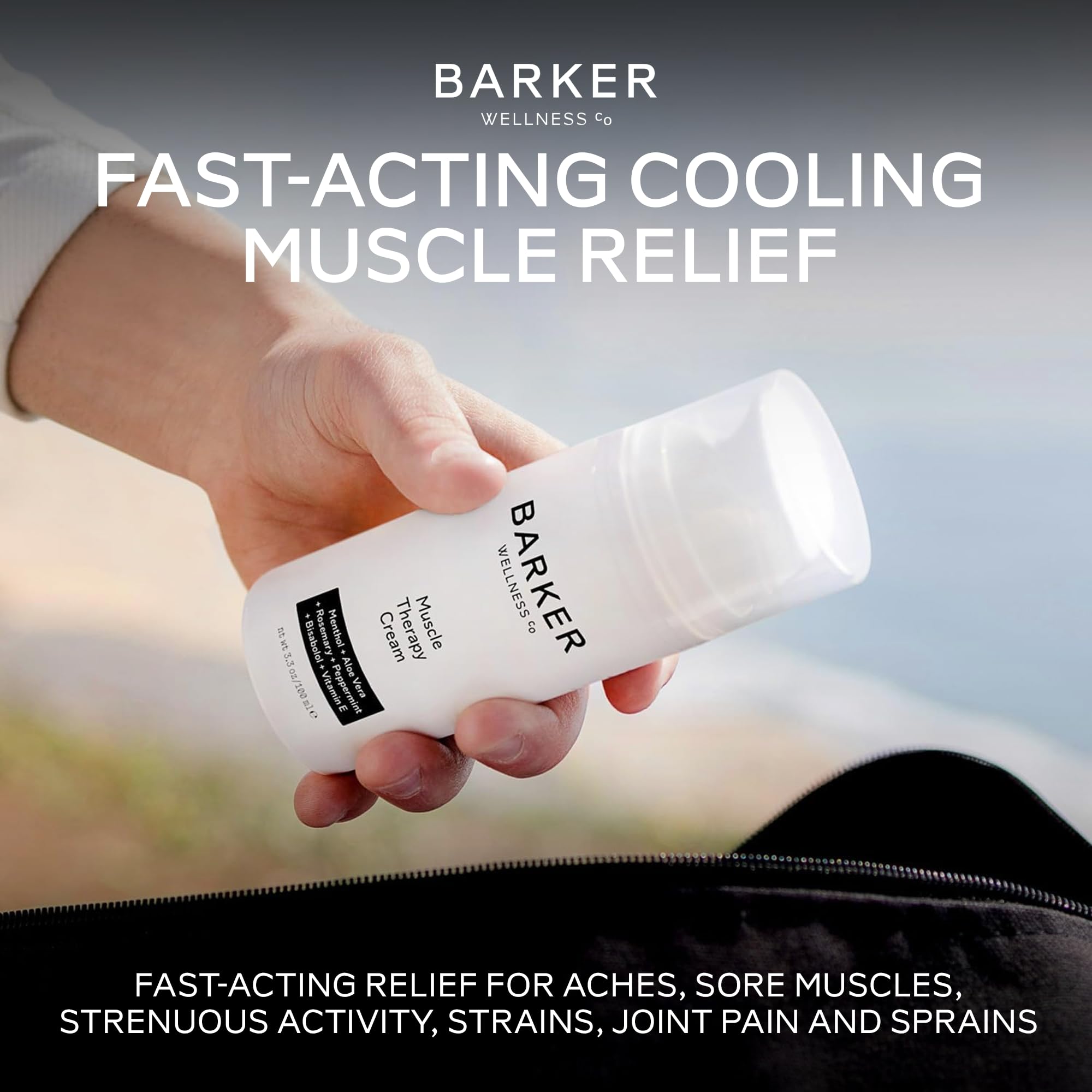 Aplicación suave Barker Wellness con la mano para relajación muscular