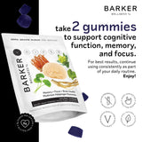 Gomitas Barker Wellness Co de colores con sabor pasion-fruta-sandia para energía cerebral.