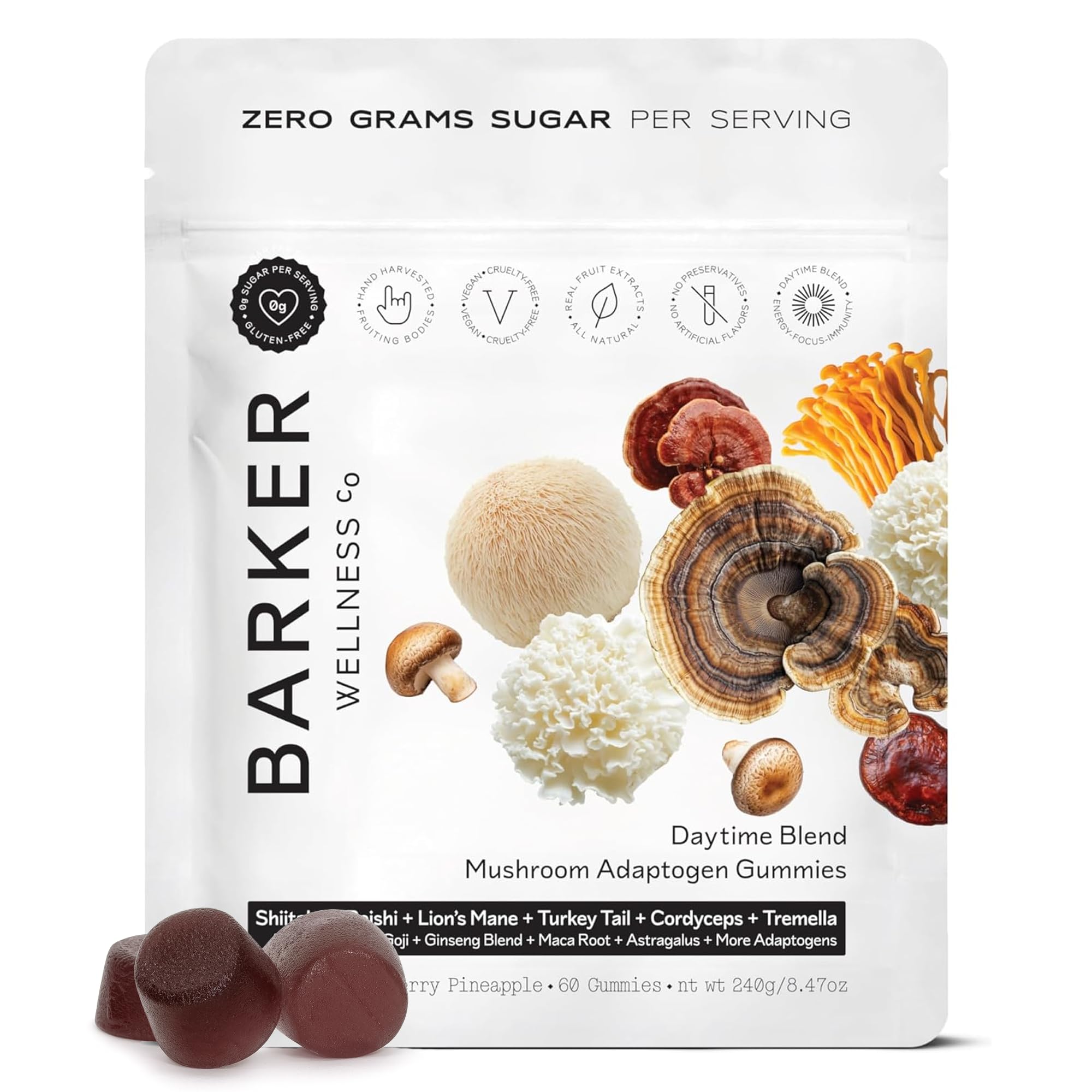 Gomitas diarias Barker Wellness; textura suave para energía sostenida.
