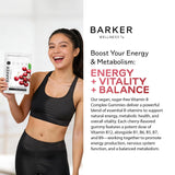 Gomitas veganas Barker Wellness Co, apoyo a la vitalidad diaria.