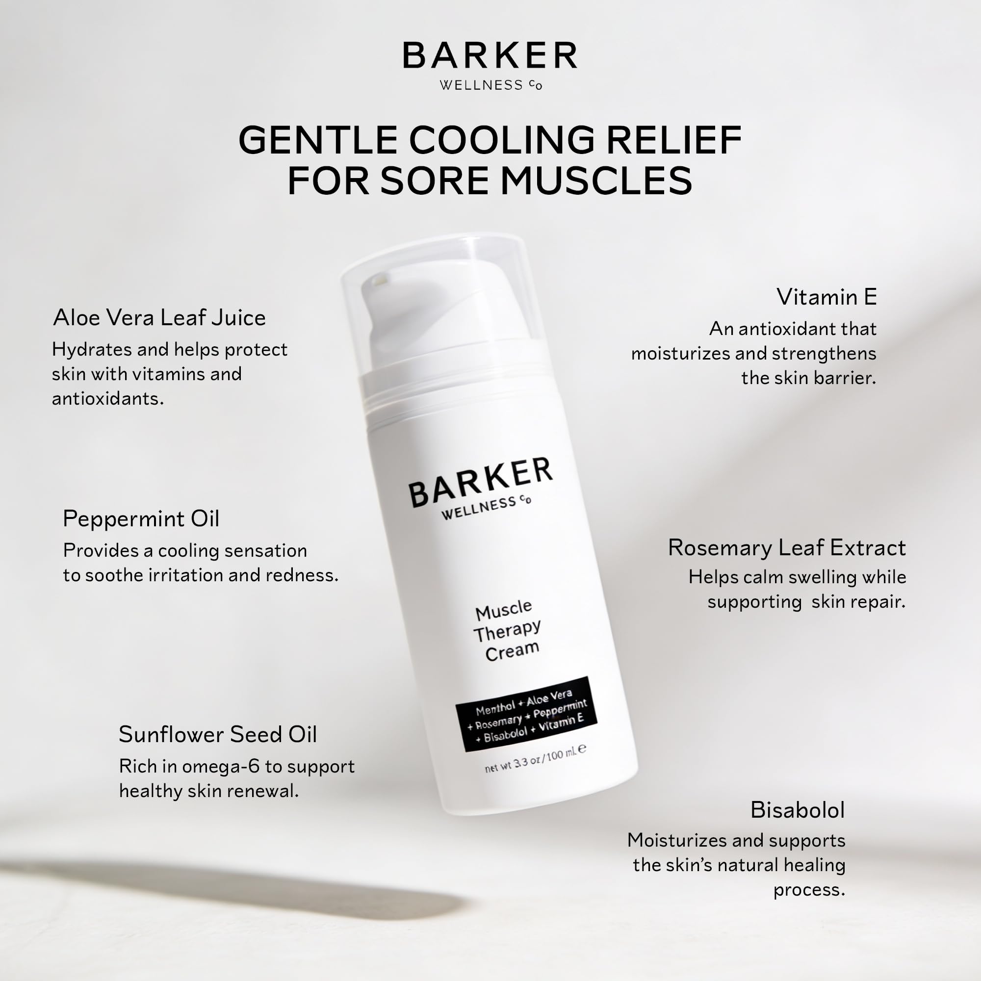 Zona de aplicación Barker Wellness para alivio puntual