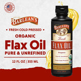 Barlean's Aceite de Linaza con sabor suave ideal para ensaladas.