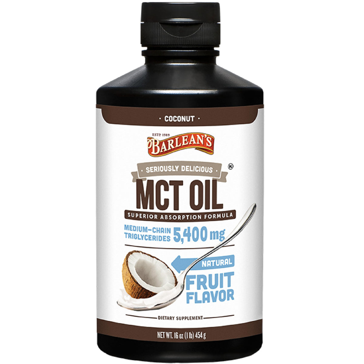 Barlean's MCT Oil en café con sabor coco para energía y enfoque