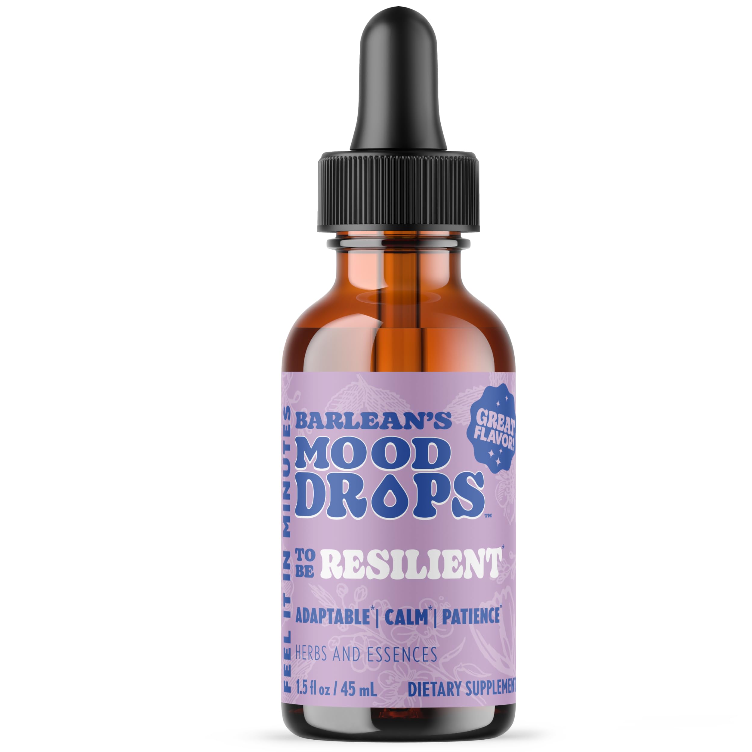 Barlean's Mood Booster: botella frontal para energía diaria