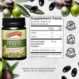 Formato de cápsulas pequeñas de Barlean's Olive Leaf Complex para tomar rápidamente.