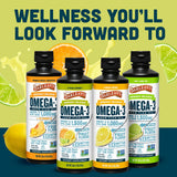 Barlean's Omega 3 vista frontal del frasco para reconocimiento de la marca