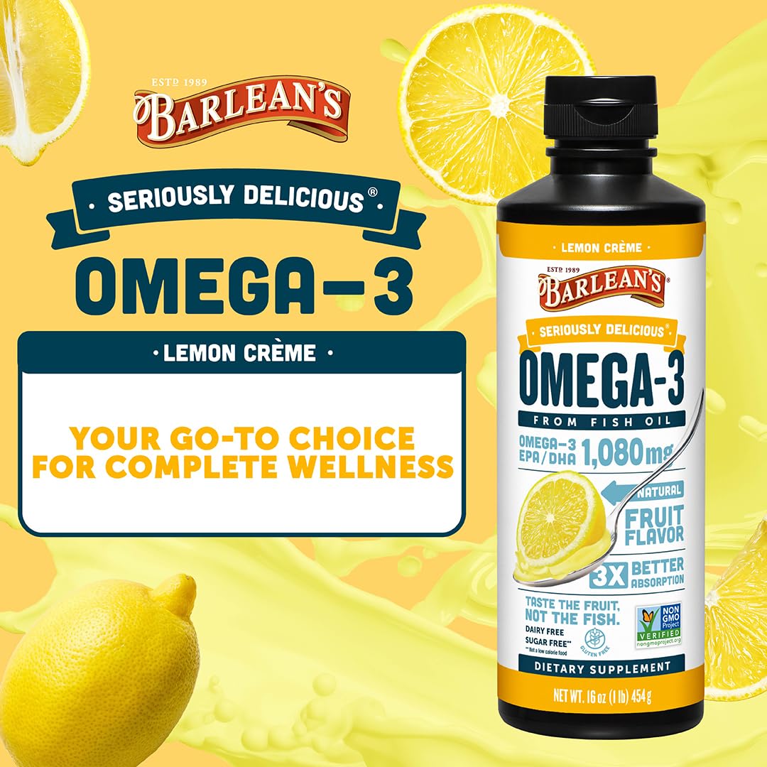 Barlean's Omega 3 con emulsión de alta absorción paraDigestión suave